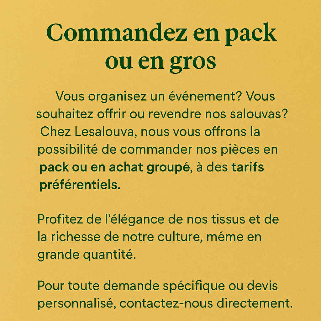 Pack Salouva: contactez-nous au 0665232613